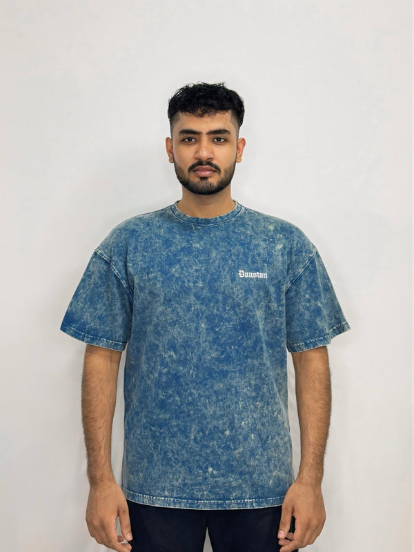 Blue Acid Wash - DAASTAN Oversized Drop Shoulder
