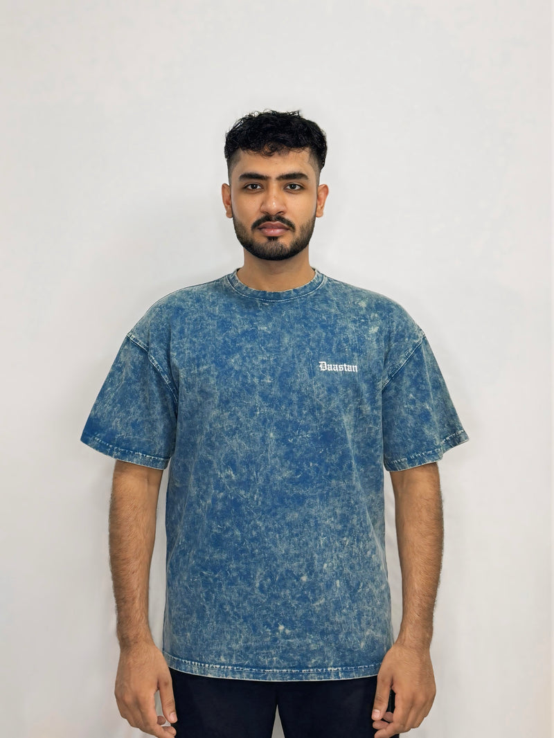 Blue Acid Wash - DAASTAN Oversized Drop Shoulder